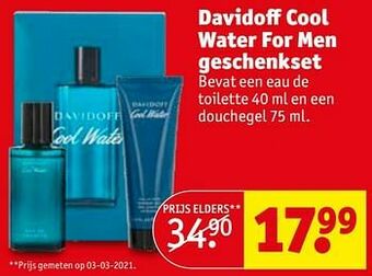 Kruidvat Davidoff cool water for men geschenkset aanbieding