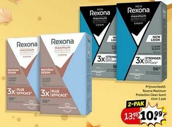 Kruidvat Rexona maximum protection clean scent aanbieding