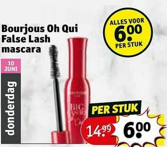 Kruidvat Bourjous oh qui false lash mascara aanbieding
