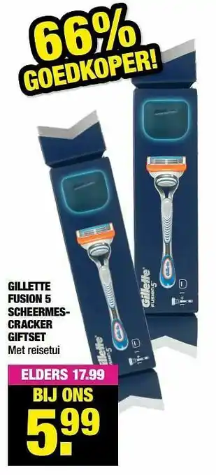 Big Bazar Gillette fusion 5 scheermescracker giftset aanbieding
