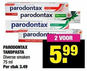 Big Bazar Parodontax tandpasta aanbieding