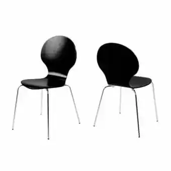 Eetkamerstoel Silkeborg - hout - zwart (4 stuks) - Leen Bakker