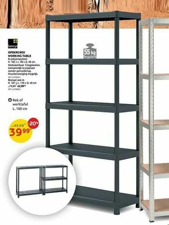 Brico Opbergrek working table aanbieding