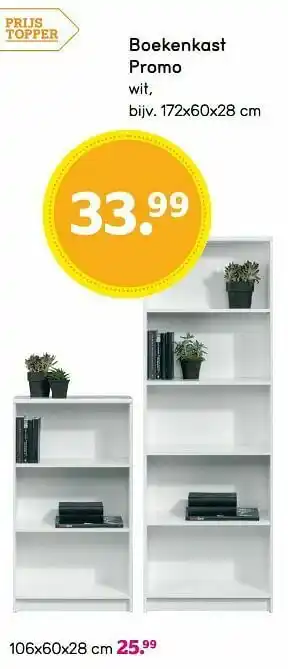 Leen Bakker Boekenkast promo aanbieding