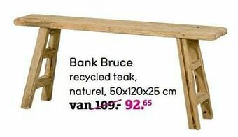 Leen Bakker Bank bruce aanbieding