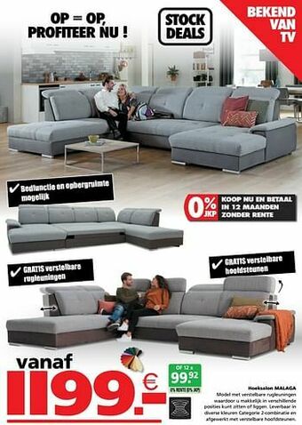 Seats and Sofas Hoeksalon malaga aanbieding
