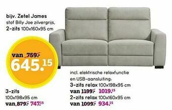 Leen Bakker Zetel james aanbieding