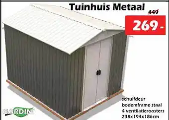 iTEK Tuinhuis Metaal Gardini aanbieding
