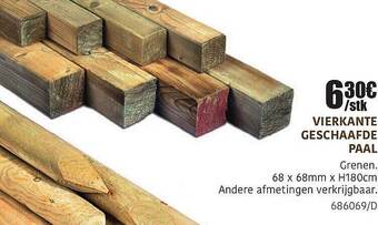 HandyHome Vierkante Geschaafde Paal aanbieding