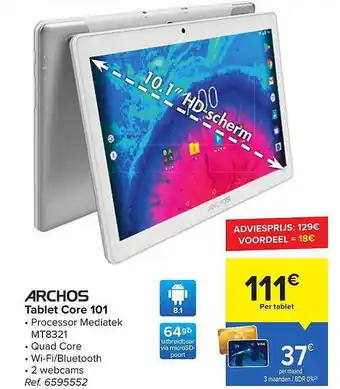 Carrefour Archos Tablet Core 101 aanbieding