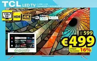 ElectroStock Tcl led tv 55p718 aanbieding