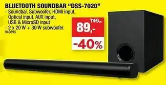 Hubo Denver electronics bluetooth soundbar dss-7020 aanbieding