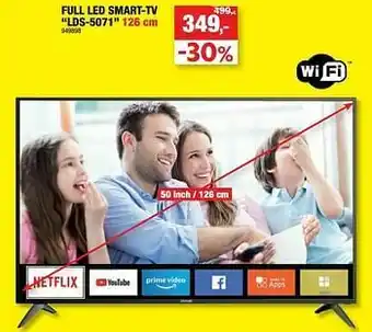 Hubo Denver electronics full led smart-tv lds-5071 aanbieding