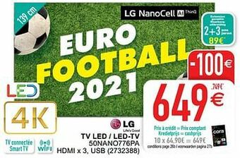 Cora Lg tv led - led-tv 50nano776pa aanbieding