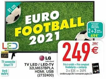 Cora Lg tv led - led-tv 32lm637bpla aanbieding