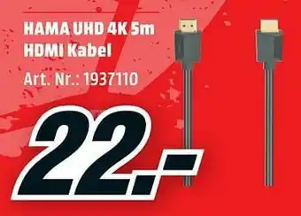 Hama uhd 4k 5m hdmi kabel