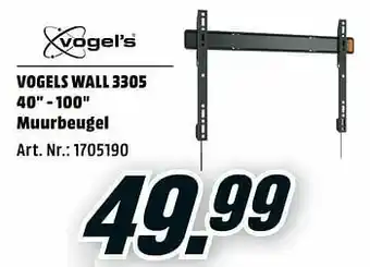 MediaMarkt Vogels wall 3305 40`` - 100`` muurbeugel aanbieding