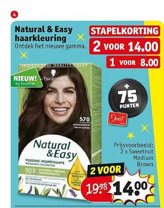 Kruidvat Natural & Easy Haarkleuring aanbieding
