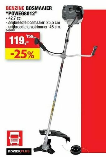 Hubo Powerplus benzine bosmaaier poweg8012 aanbieding