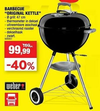 Hubo Barbecue original kettle aanbieding