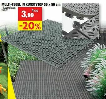 Hubo Multi-tegel in kunststof aanbieding