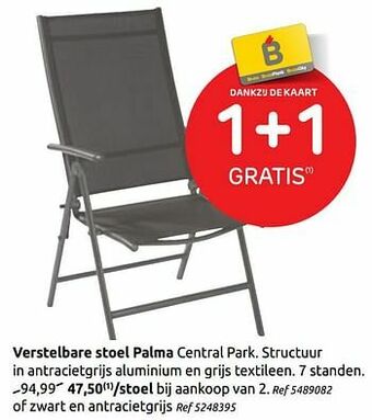Brico Verstelbare stoel palma aanbieding