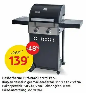 Brico Gasbarbecue curbita-2 aanbieding