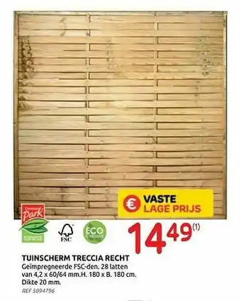 Brico Tuinscherm treccia recht aanbieding