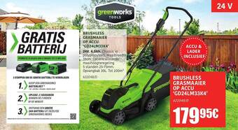 HandyHome Brushless Grasmaaier Op Accu 'gd24lm33k4' aanbieding