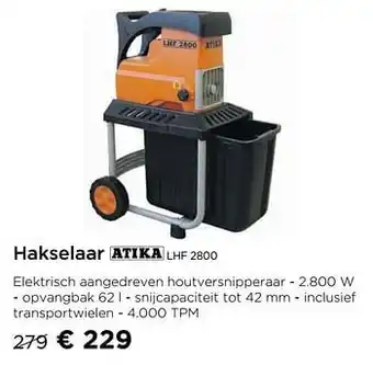Hakselaar atika lhf 2800