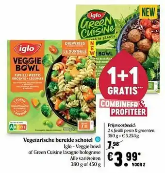 Delhaize Fusilli pesto + groenten aanbieding