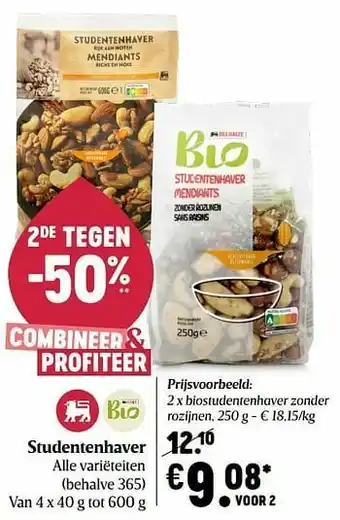 Biostudentenhaver zonder rozijnen