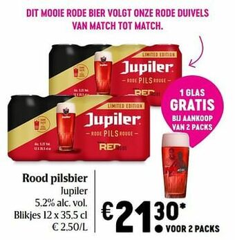 Delhaize Rood pilsbier jupiler aanbieding