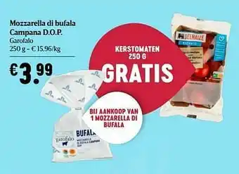 Delhaize Mozzarella di bufala campana d.o.p. garofalo aanbieding