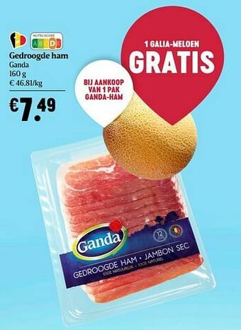 Delhaize Gedroogde ham aanbieding