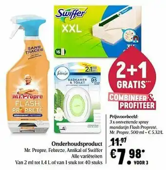 Ontvettende spray mandarijn flash propreté mr. propre