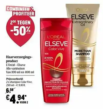 Delhaize Shampoo color vive aanbieding