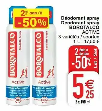 Cora Déodorant spray deodorant spray borotalco active aanbieding
