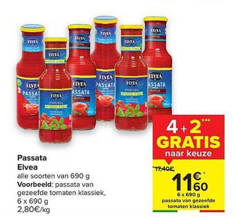 Carrefour Passata Elvea aanbieding