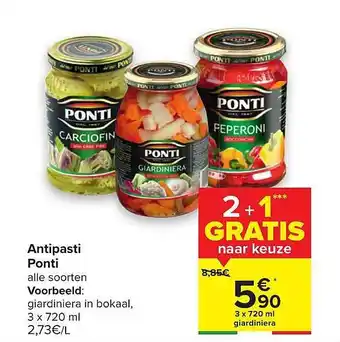 Antipasti Ponti 3x720 ml