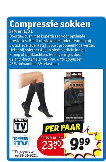 Kruidvat Compressie Sokken aanbieding