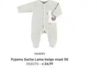 Pyjama Sacha Lama Beige Maat 56