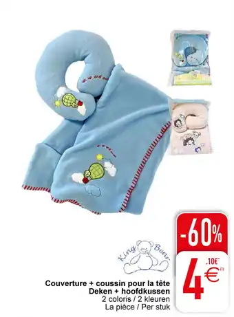 Couverture + coussin pour la tete Deken + hoofdkussen