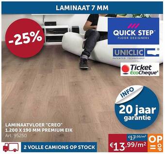 Zelfbouwmarkt Laminaatvloer aanbieding