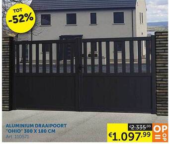 Zelfbouwmarkt Aluminium Draaipoort aanbieding