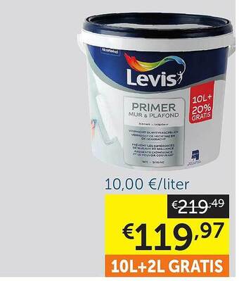 Zelfbouwmarkt Levis Primer Mur & Plafond aanbieding