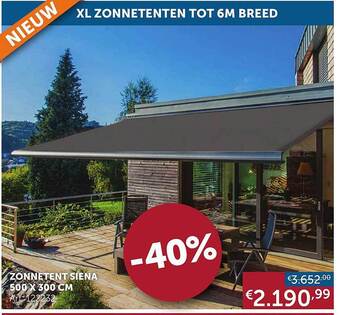 Zelfbouwmarkt Zonnetent Siena aanbieding