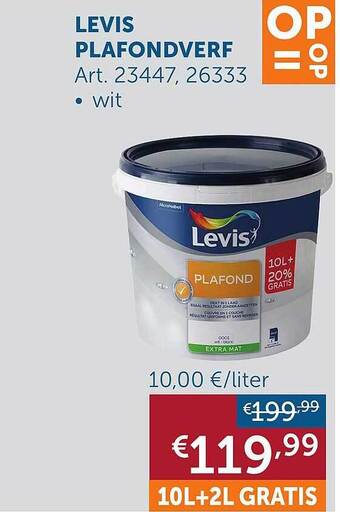 Zelfbouwmarkt Levis Plafondverf aanbieding