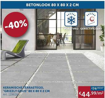 Zelfbouwmarkt Keramische Terrastegel aanbieding