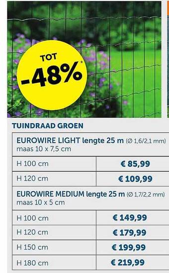 Zelfbouwmarkt Tuindraad Groen aanbieding